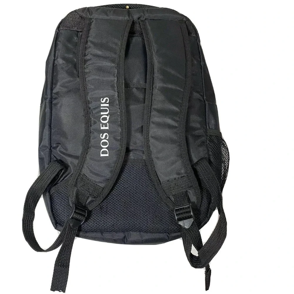 DOS EQUIS Backpack Padded Straps Black Red 17x15